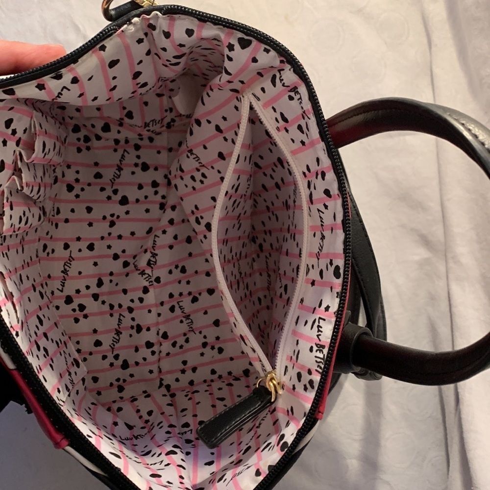 BETSEY JOHNSON PANDA PURSE BAG Preowned Crossbody or Handbag Hot Pink/Black - Picture 5 of 11